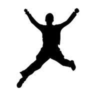 Man rejoicing